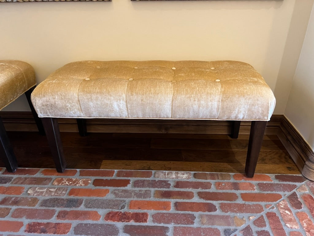 Custom Upholstered Tufted Bench