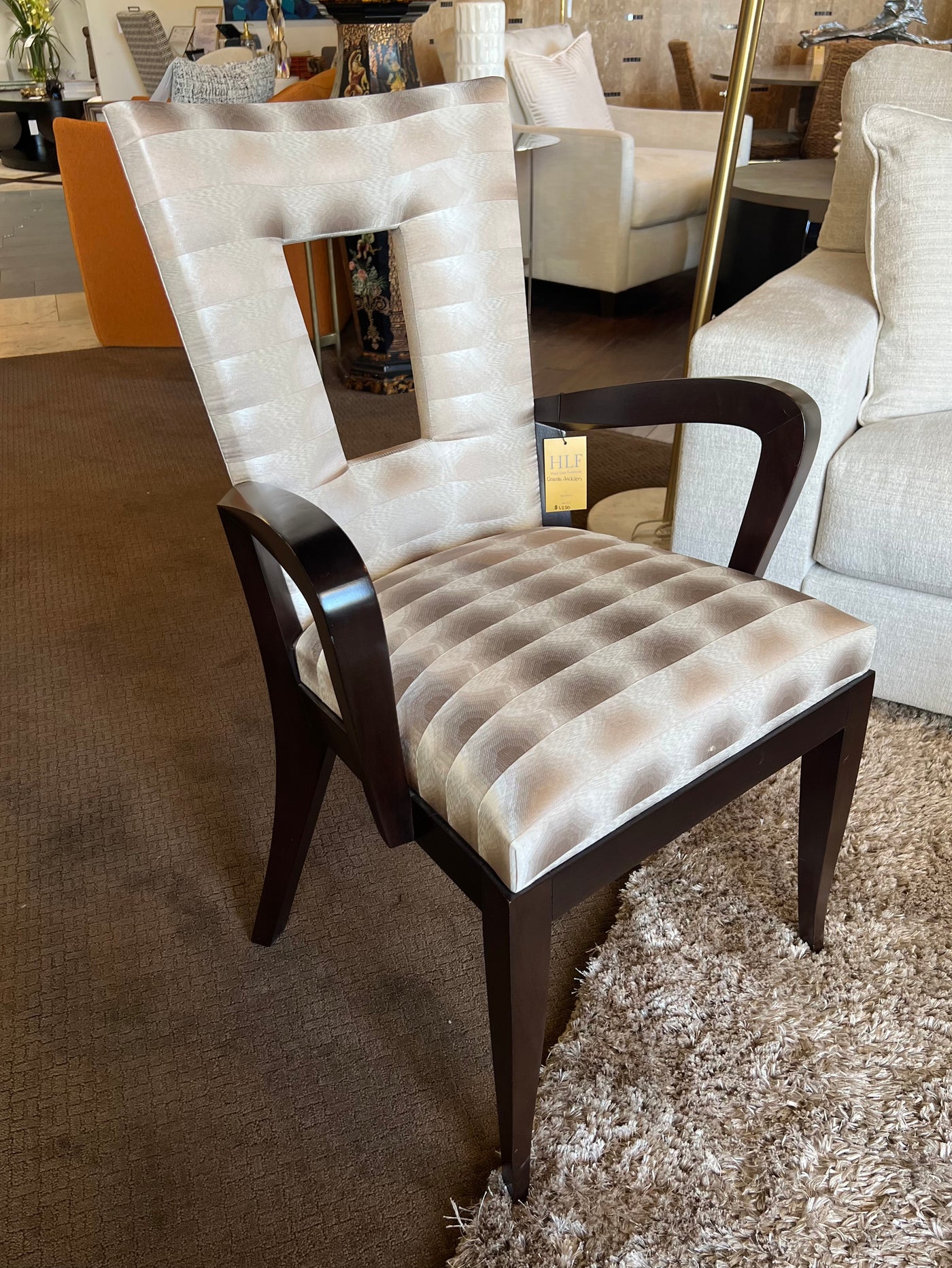Dakota Jackson Cadette 2 Custom Silk Upholstered Arm Chair - 2 Available