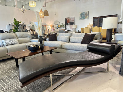 Domicile Decca Chaise Leather Lounge