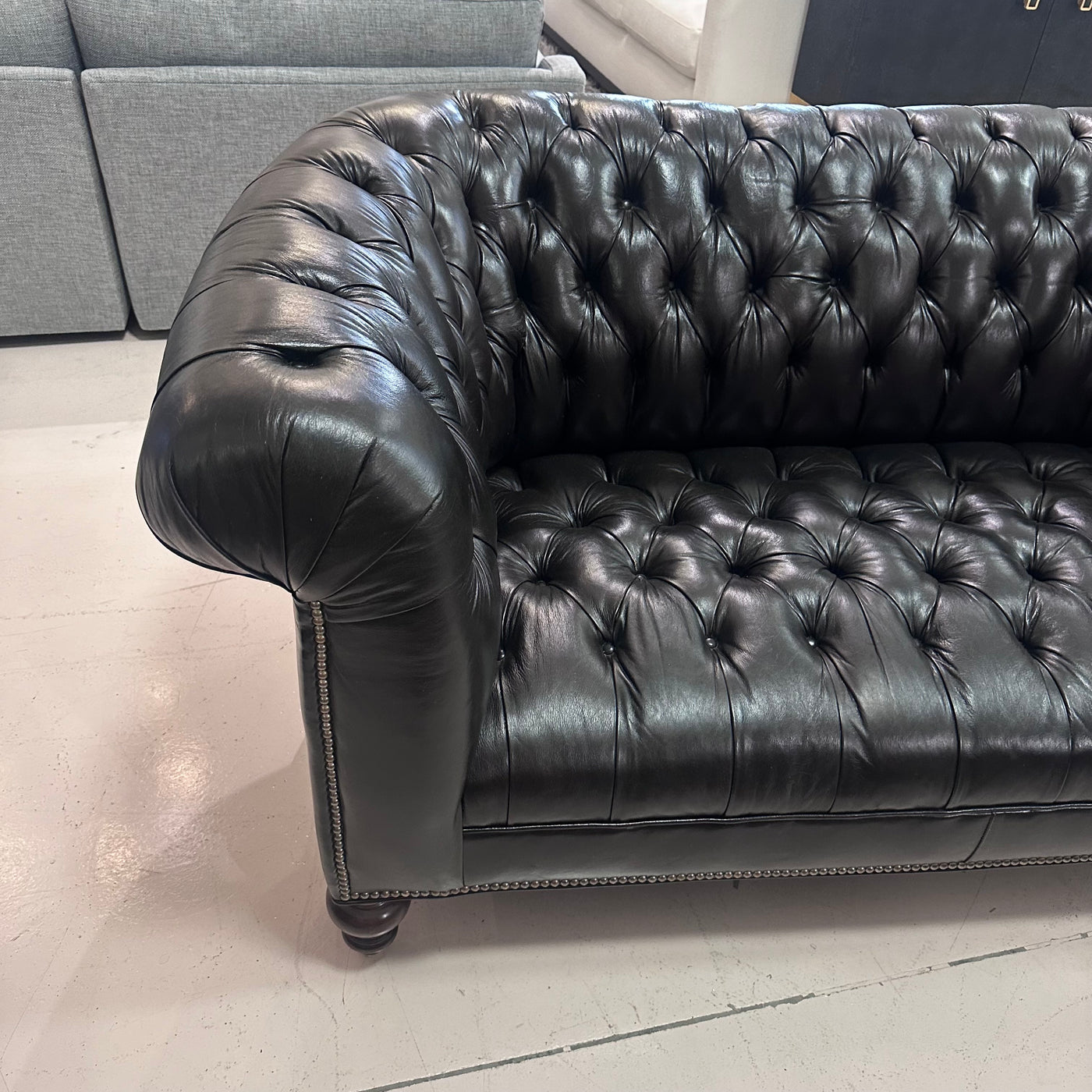 Italian leather chesterfield sofa