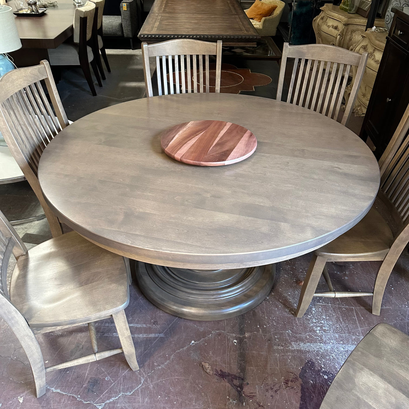 Canadel 60” Round Dining Table and Chairs