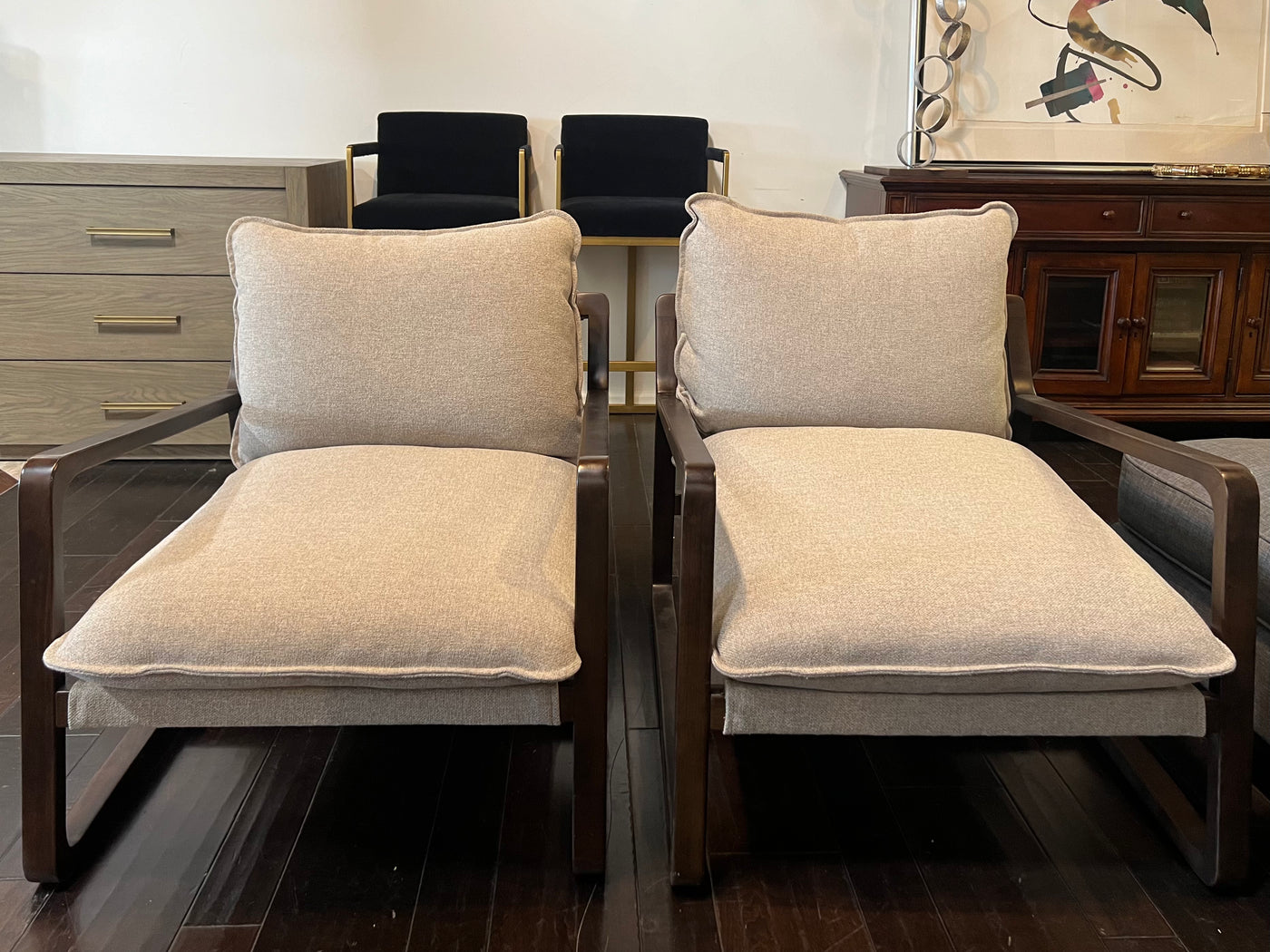 Crate & Barrel Accent Chairs Pair