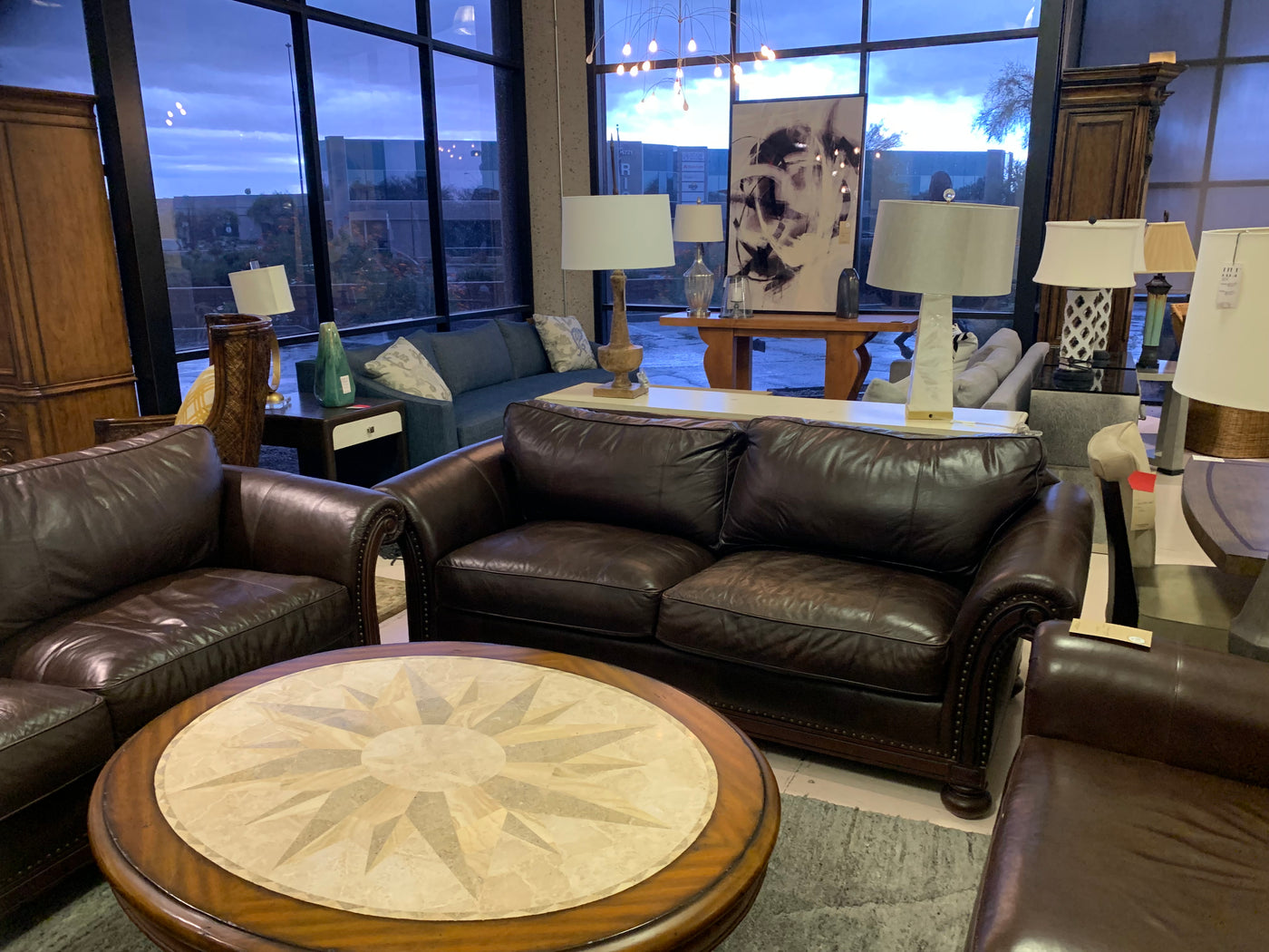 Leather Sofa Set