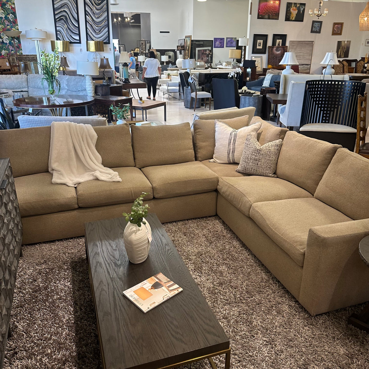 Renee Cazares Goose Down Boucle Sectional