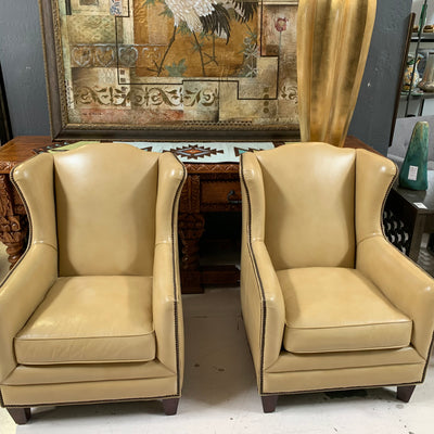 Henredon Nailhead Leather Accent Chair