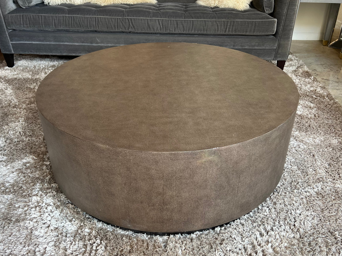 Arhaus Malone Round Plinth Coffee Table