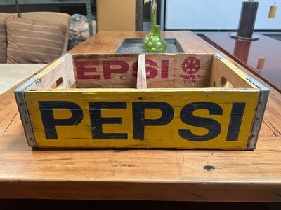 Vintage Yellow Pepsi Cola Crate