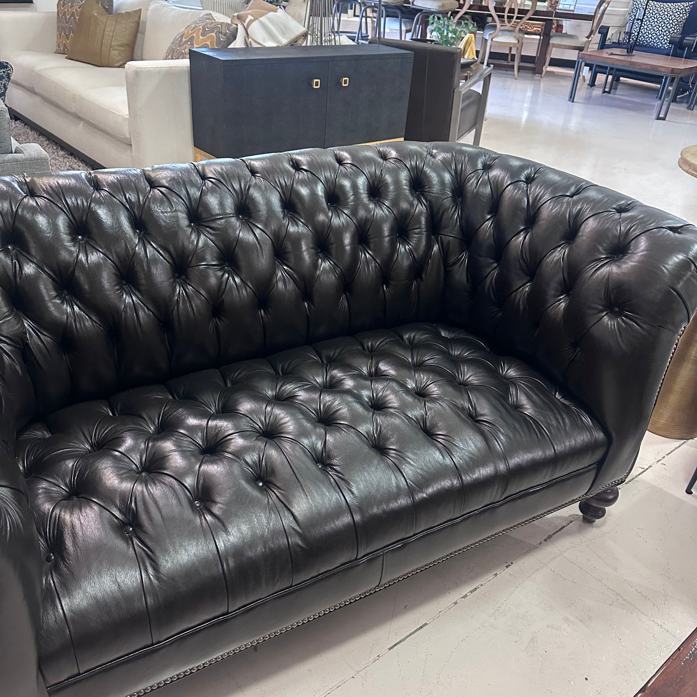 Italian leather chesterfield sofa