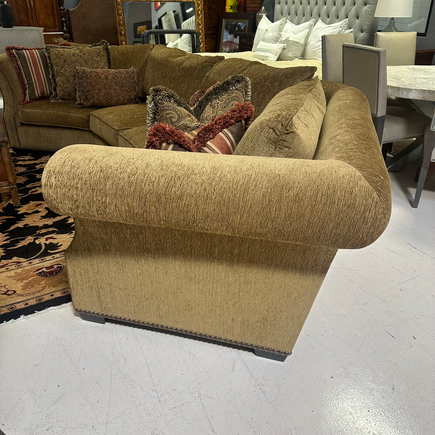 renee cazares  goose down sectional sofa