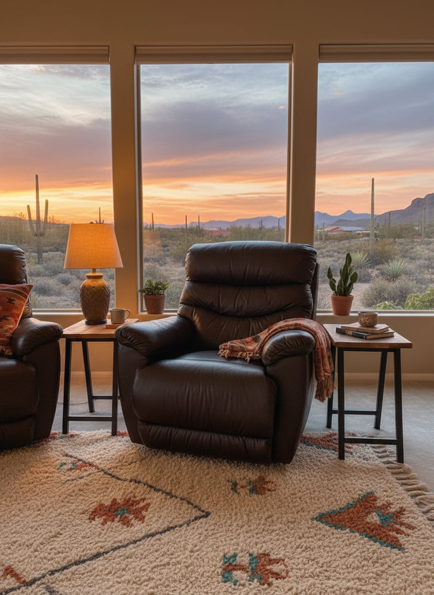 Lazy Boy Joshua rocking leather recliner