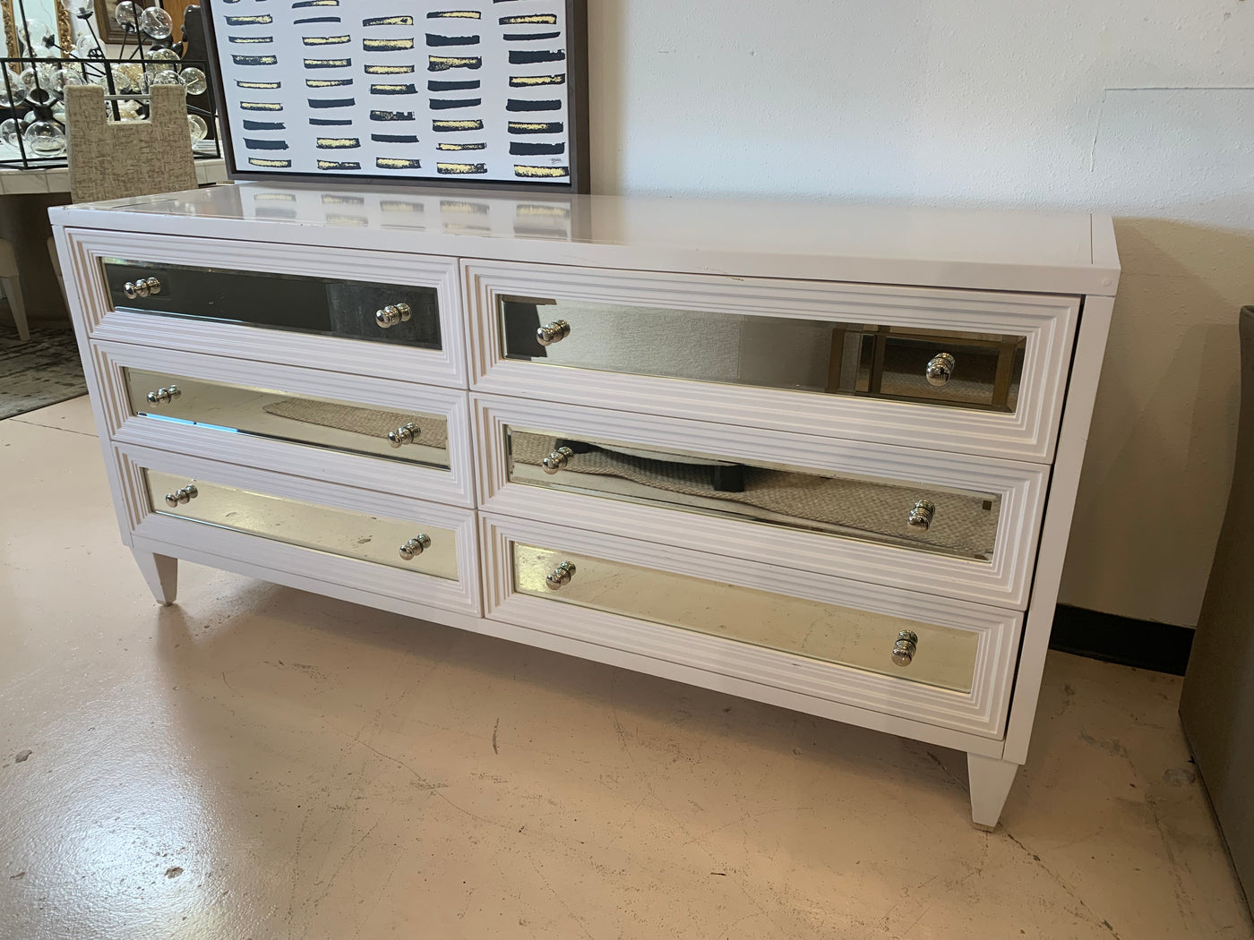 Z gallerie Mirrored white dresser