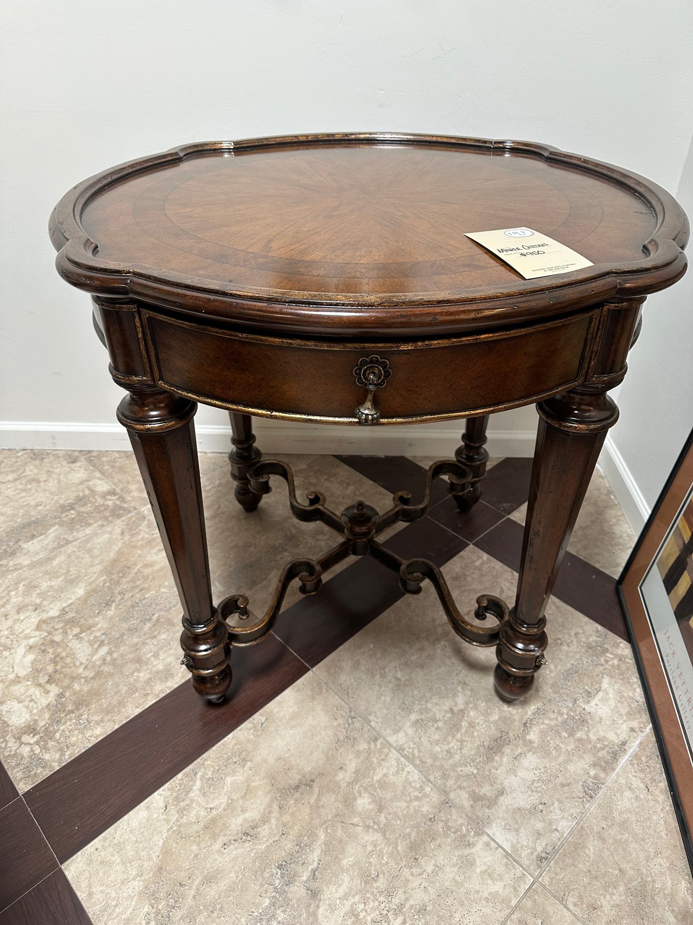 marge carson  ornate side table