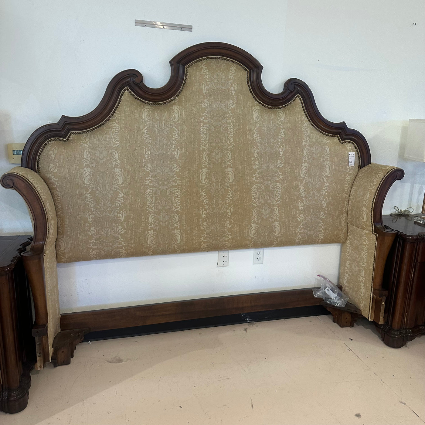 Century King Upholstered Bed