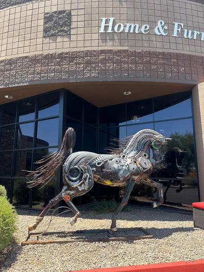 Innovation Sculpture Arabian Metal horse