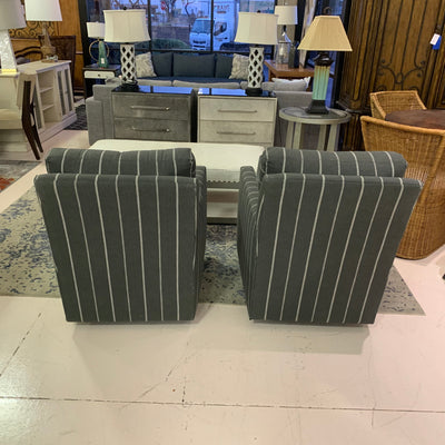 Basset Stripped Swivel Chairs