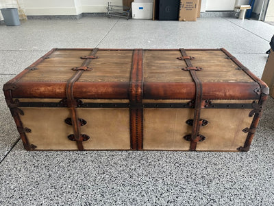 Restoration Hardware 19th C. French Steamer Trunk Coffee Table