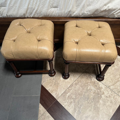 Lexington Eaton Leather ottoman