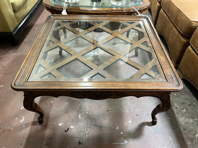 Drexel Louis XV Square Coffee Table