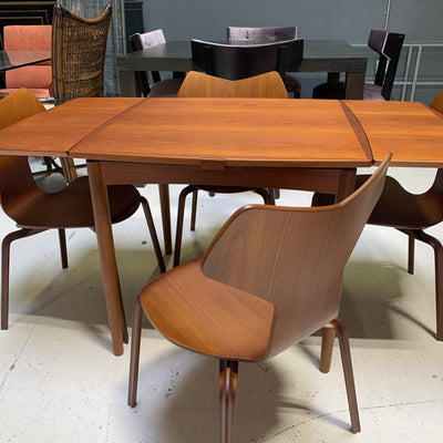 MCM Wood Dining Table and 4 Chair Set Arne Jacobson for Fritz Hansen