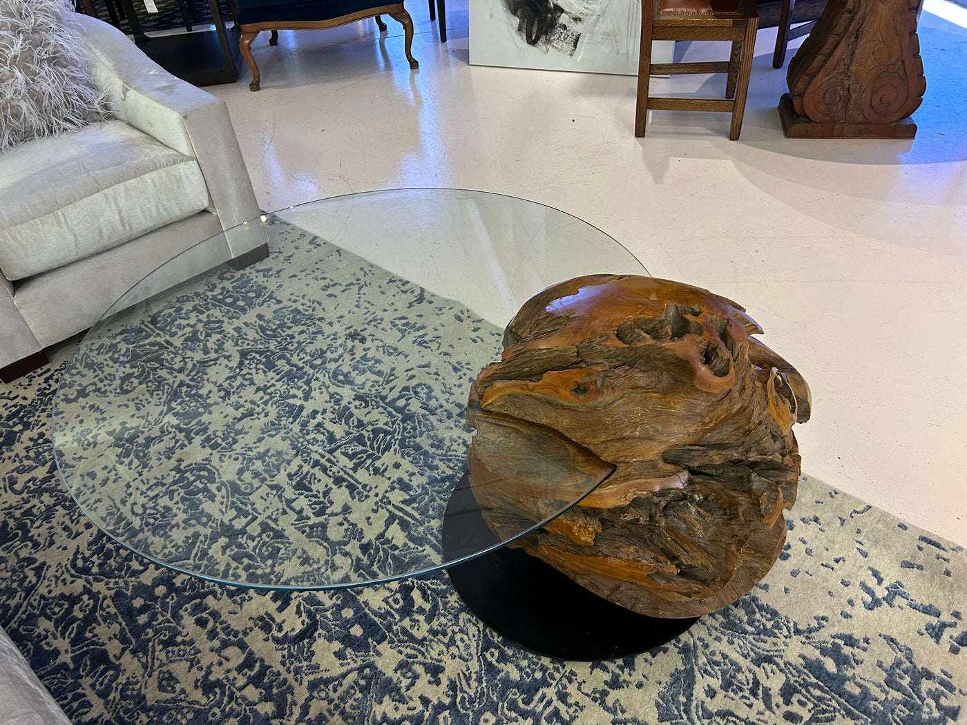 copenhagen teak glass coffee table