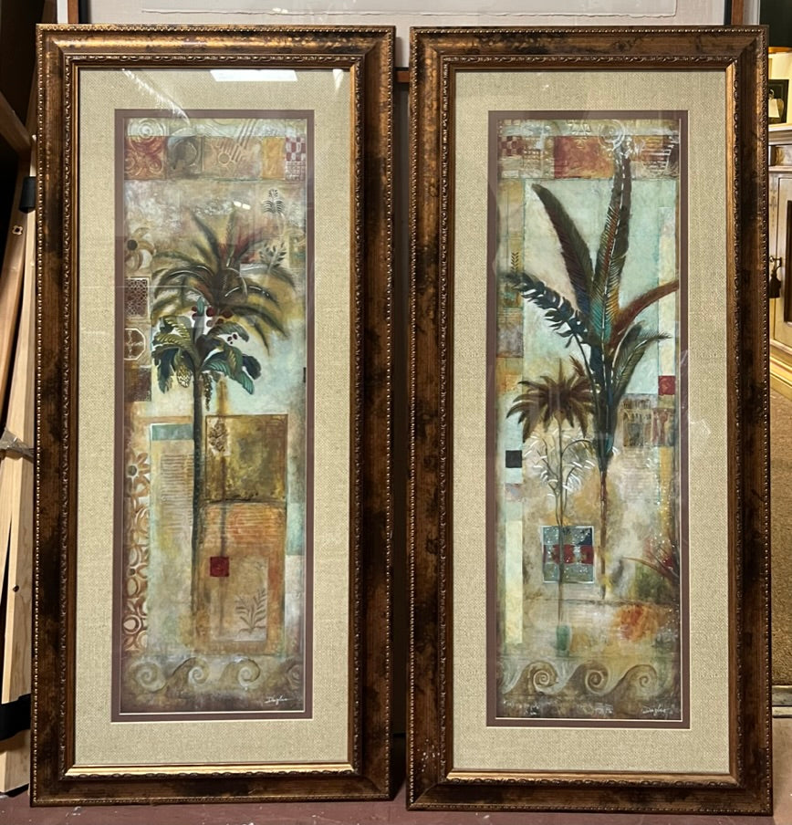Framed Palm Tree Art Set