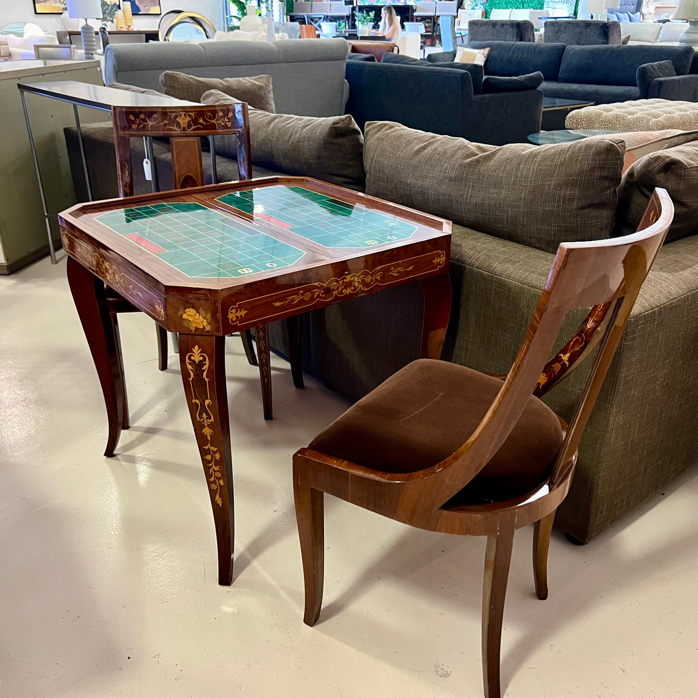 Italian Marquetry Gaming Table