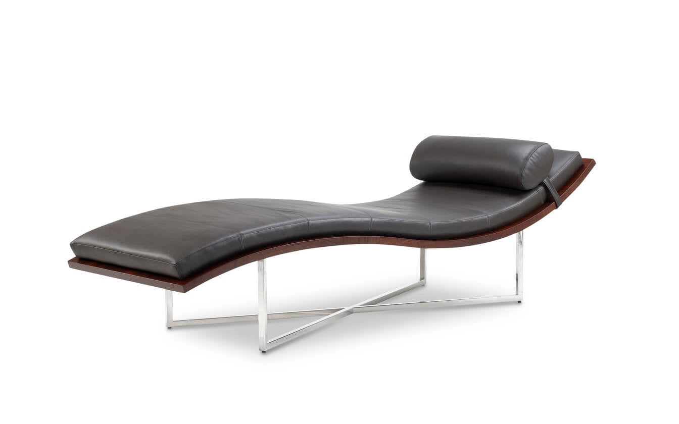 Domicile Decca Chaise Leather Lounge