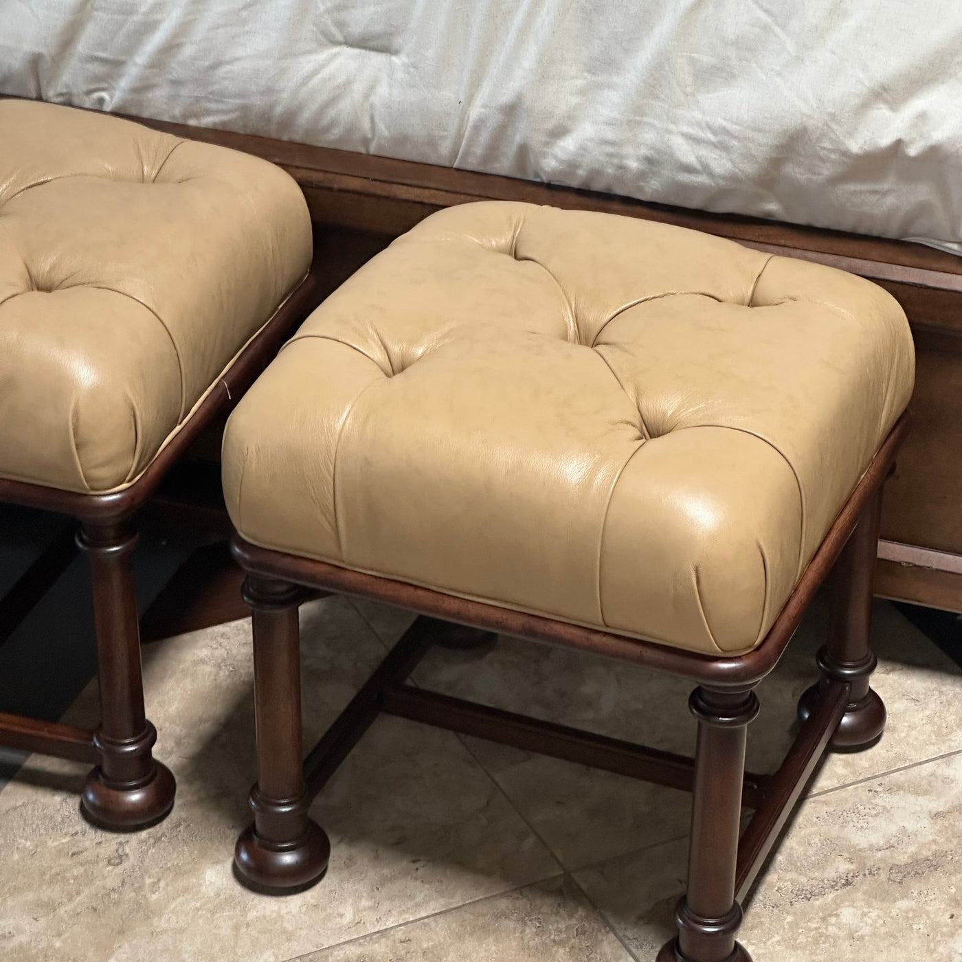 Lexington Eaton Leather ottoman