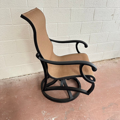Mallin Georgetown Sling  Swivel Chair and Ottoman