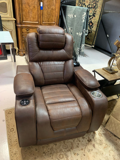 Ashley furniture backtrack power  leather recliner