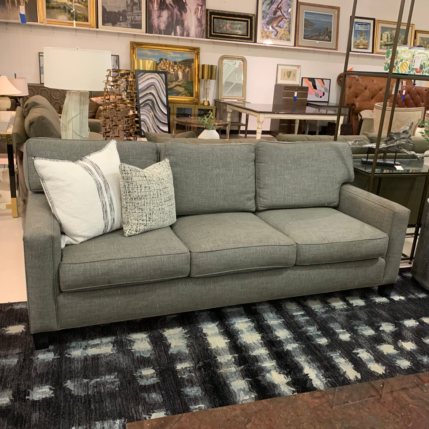 California Design Group Custom Gray Sofa