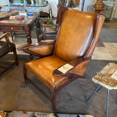 Hancock and Moore Boomerang Leather Accent Chair
