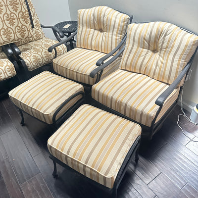 Mallin Outdoor striped chair set