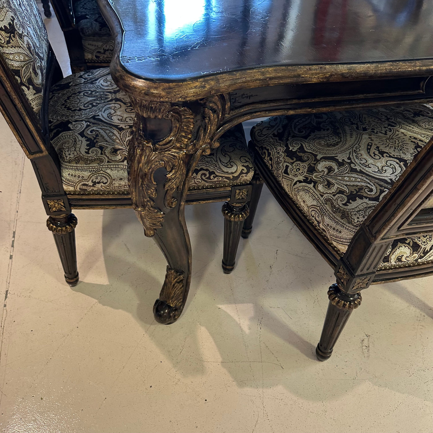 Marge Carson Trianon Court Dining Table & Chairs Set