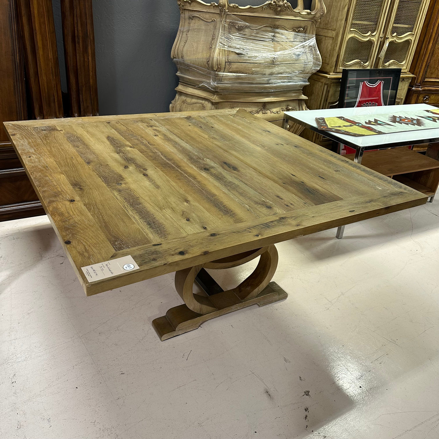 Rustic Solid oak Wood Dining Table