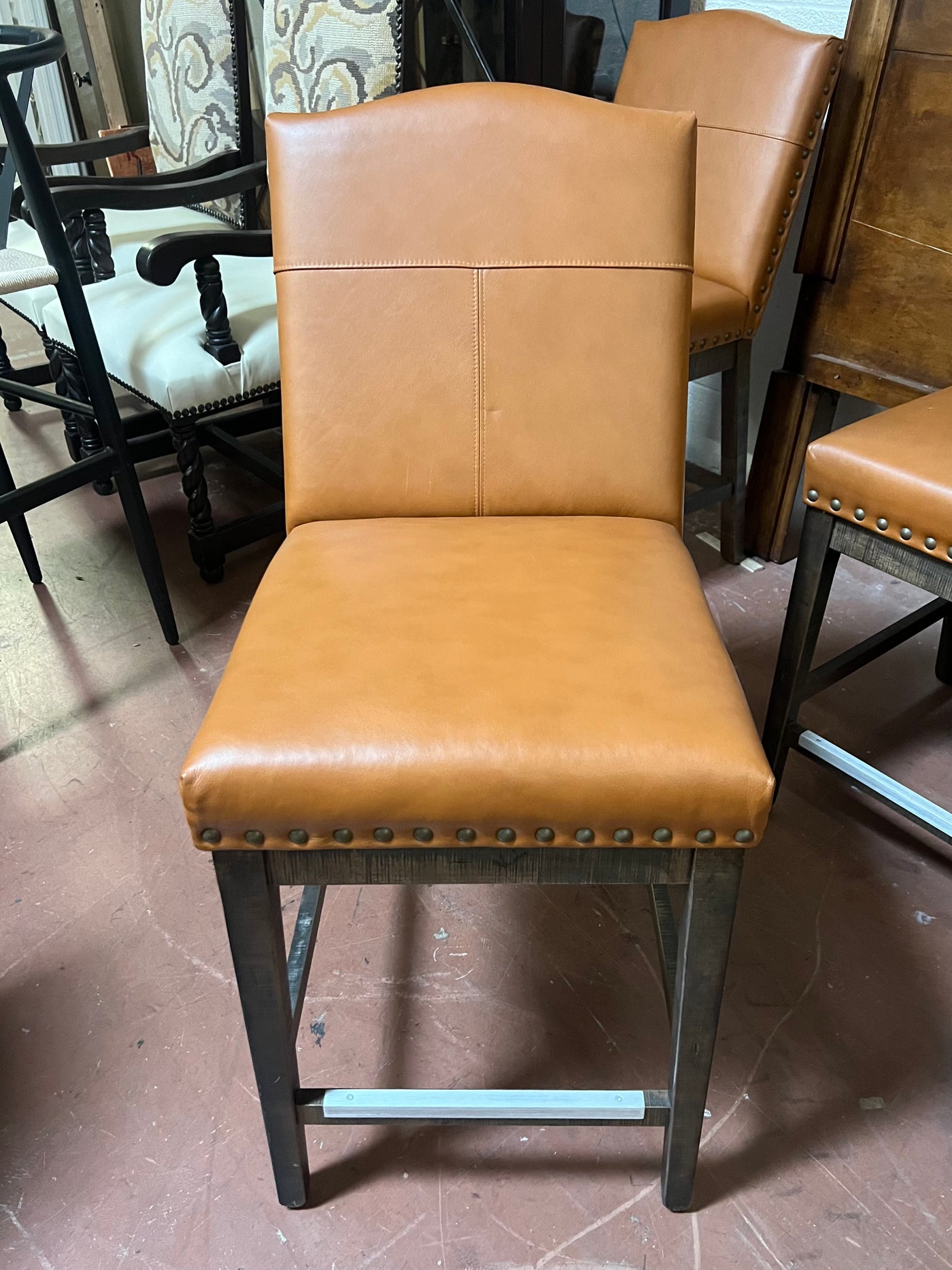 Canadel Leather Bar Stools