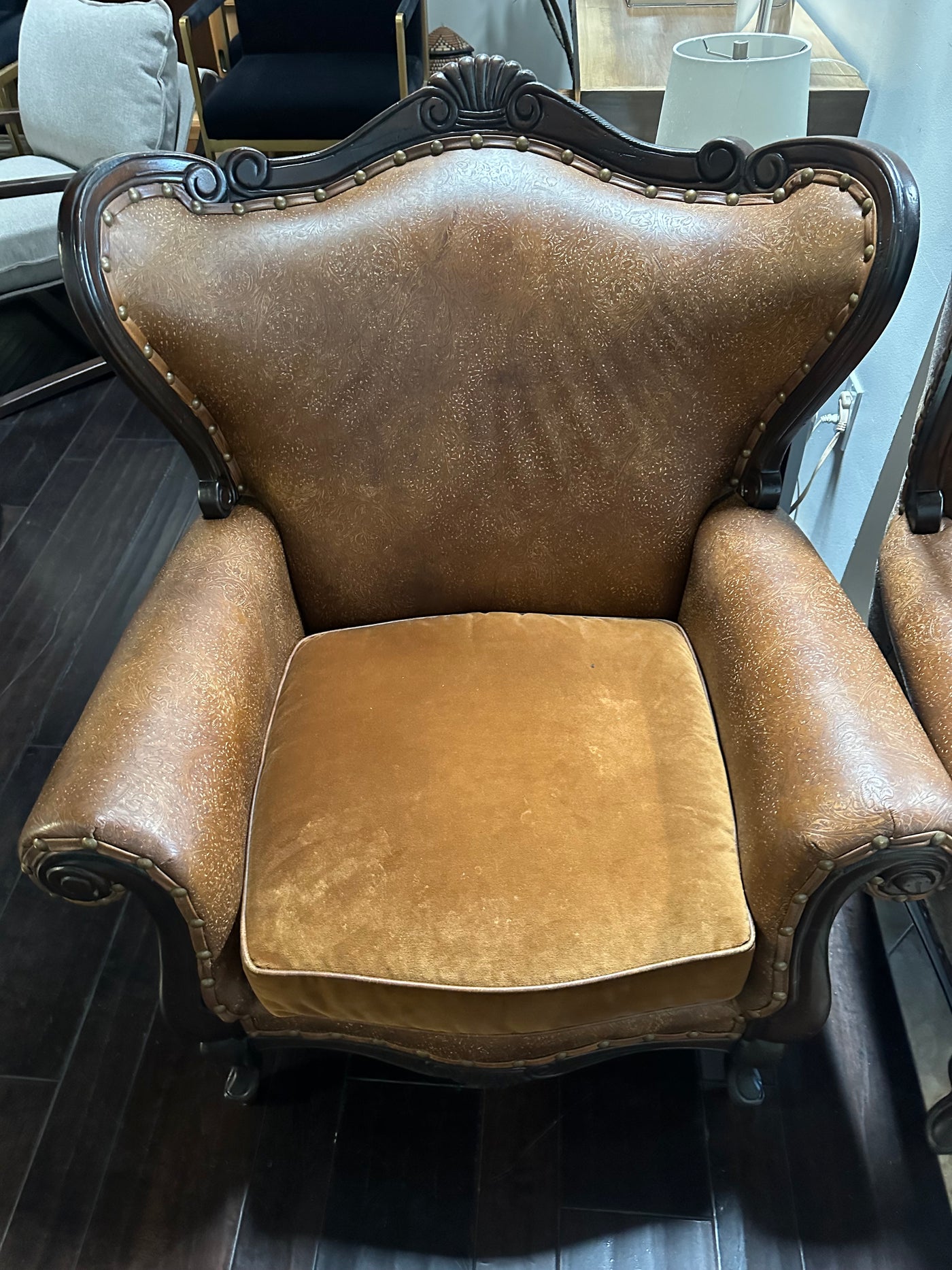 King Hickory Upholstered Armchairs