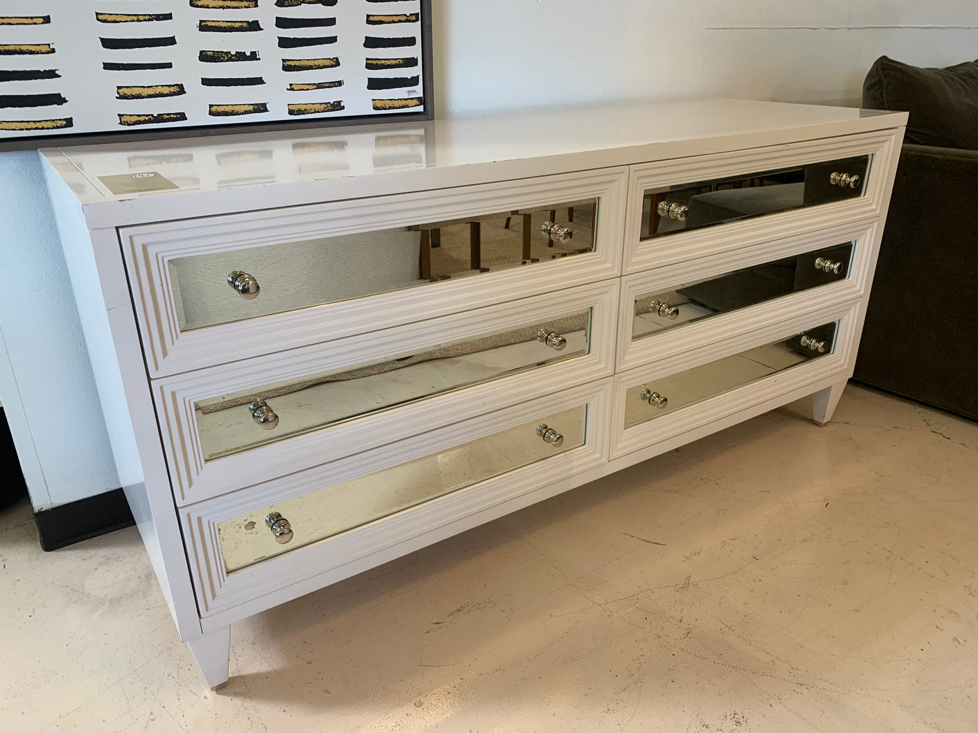 Z gallerie Mirrored white dresser