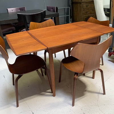 MCM Wood Dining Table and 4 Chair Set Arne Jacobson for Fritz Hansen