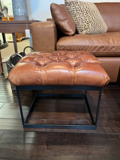 Eichholtz Tufted Leather Footstool