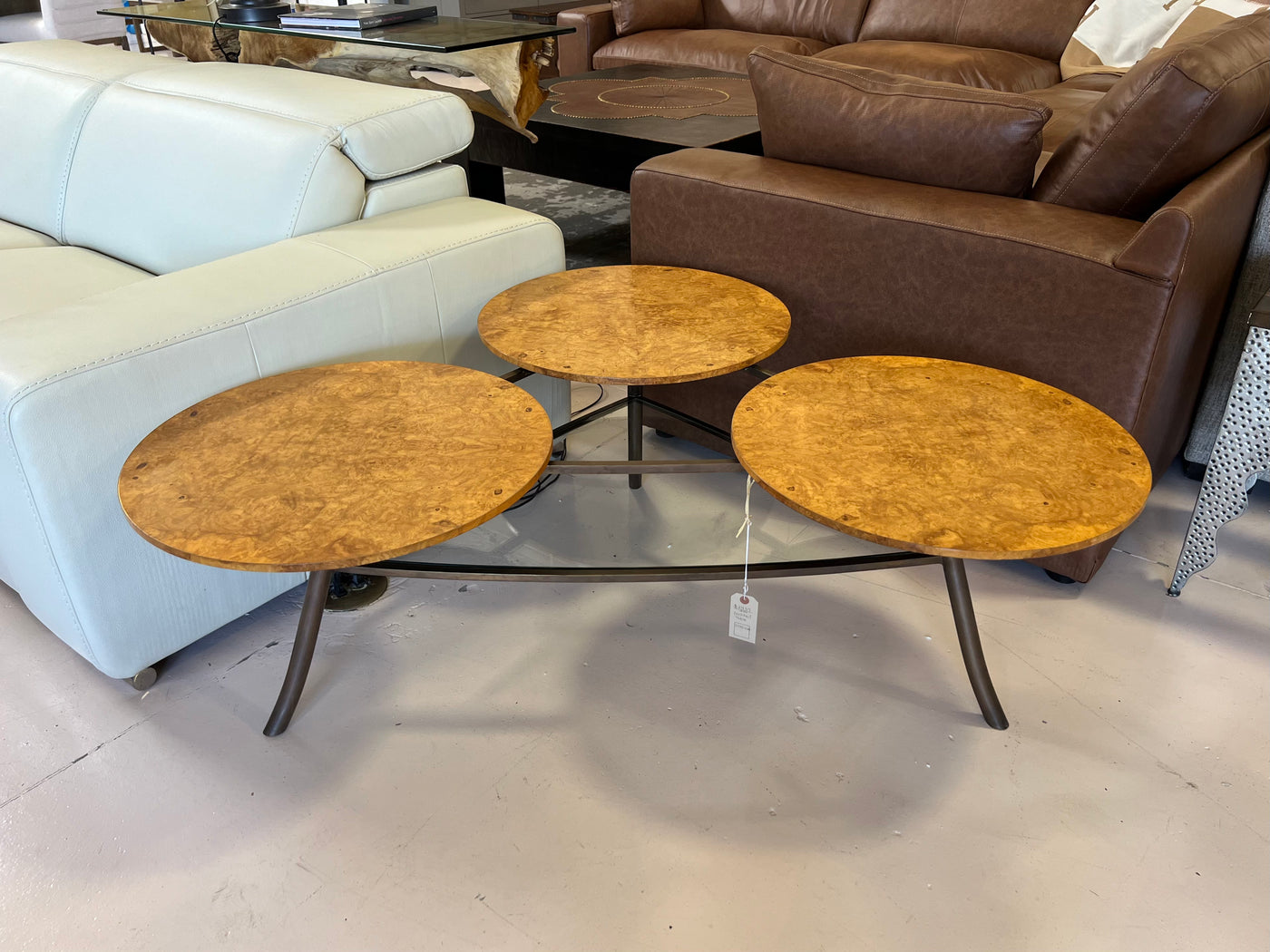 Keno Bros for Theodore Alexander Burl Wood Coffee Table