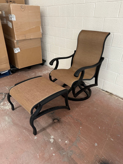 Mallin Georgetown Sling  Swivel Chair and Ottoman