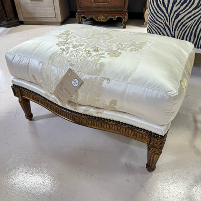 Marge Carson Custom Silk ottoman
