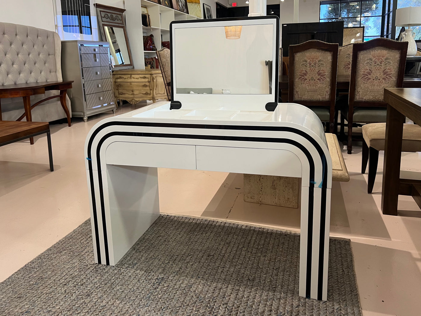 Waterfall Vanity Convertible to Console Table