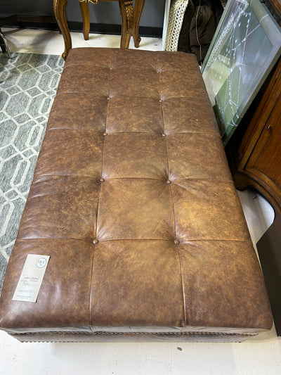 Leather Upholstered Ottoman