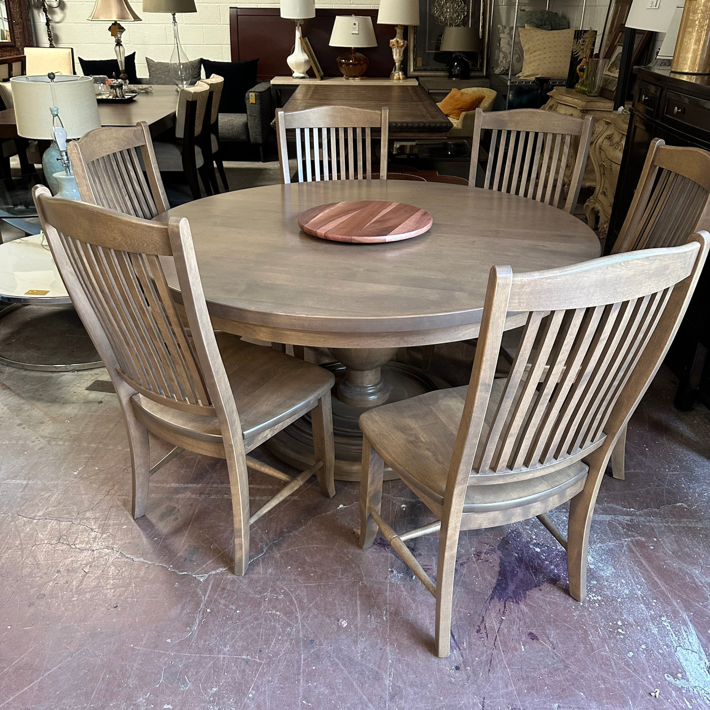 Canadel 60” Round Dining Table and Chairs