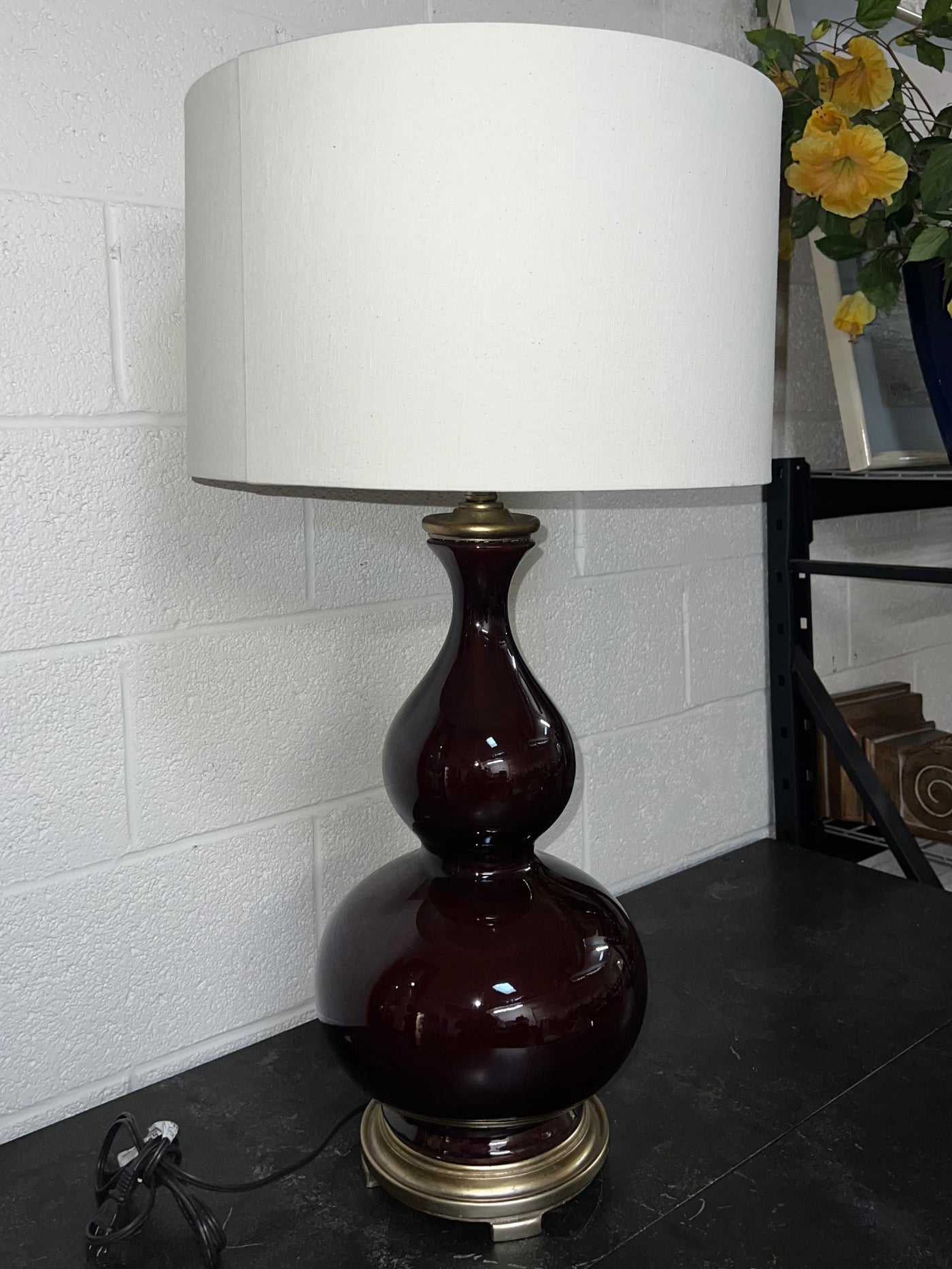 Uttermost Sorrell Burgundy Table Lamp