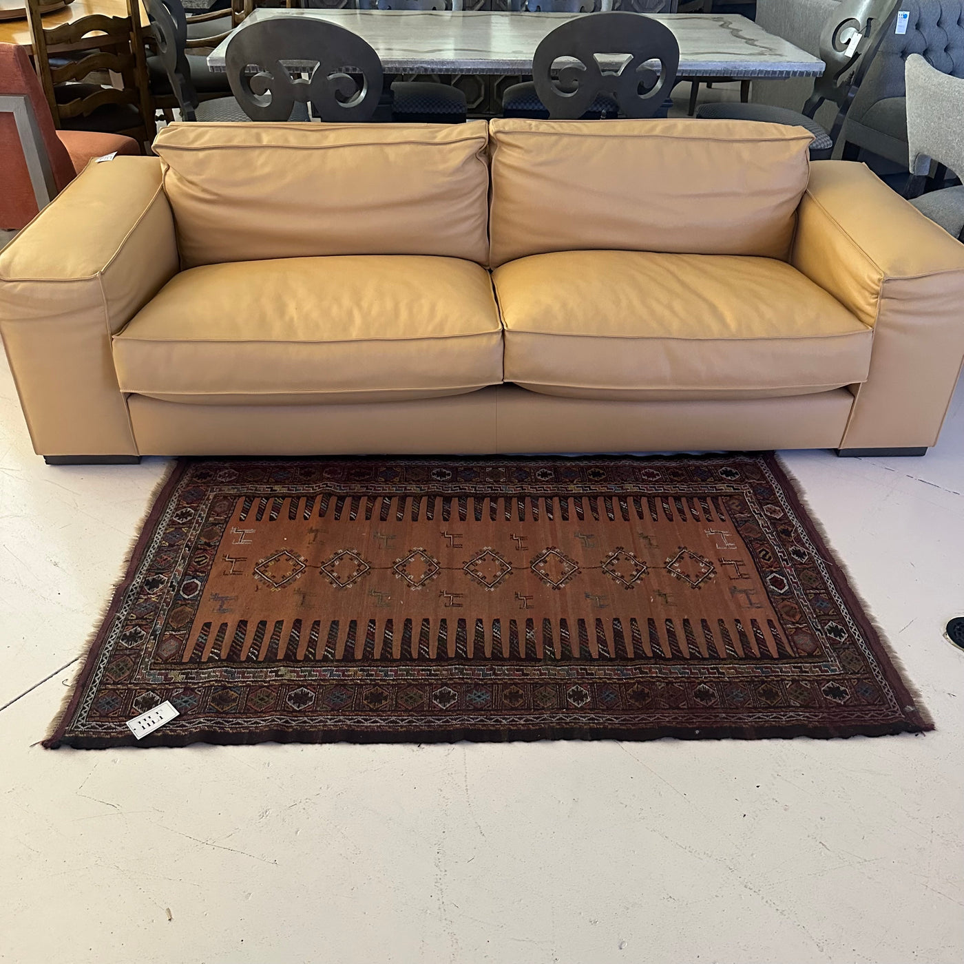 Ralph M Genuine Leather Sofa