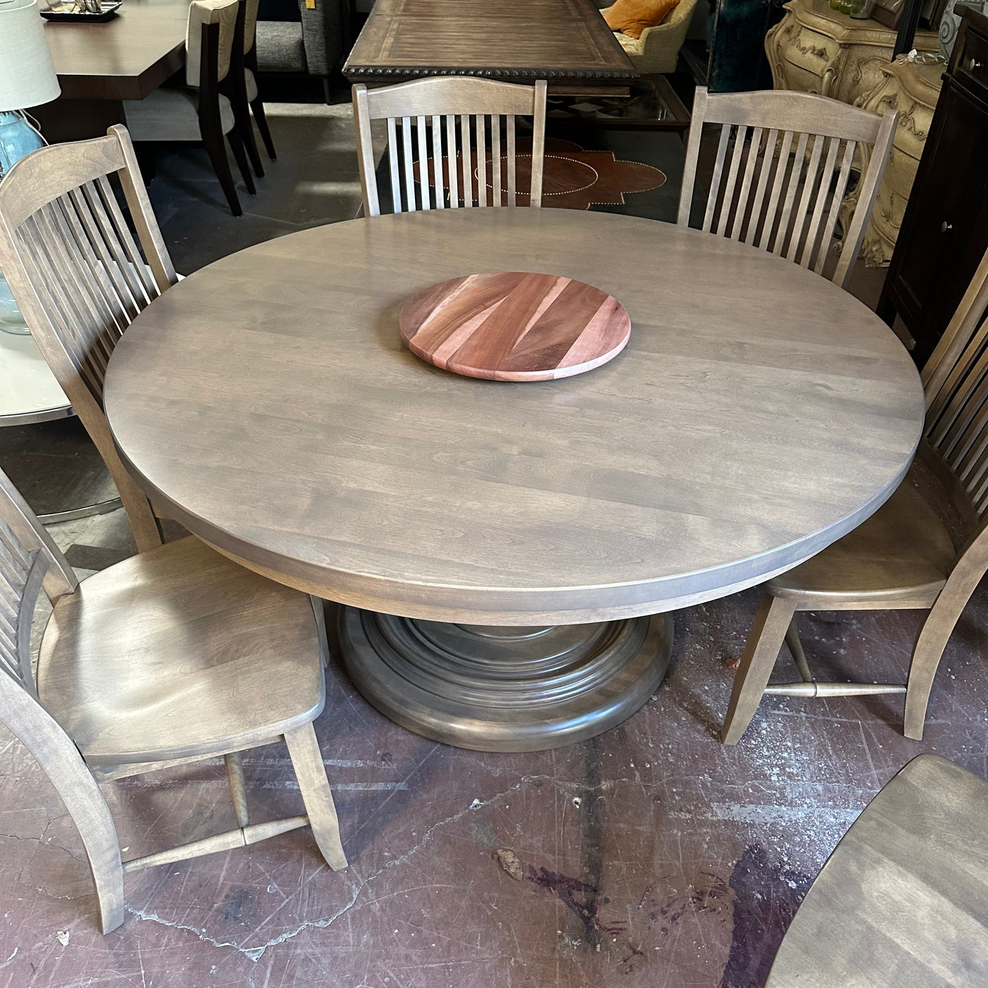 Canadel 60” Round Dining Table and Chairs