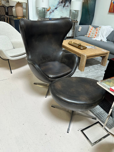 Restoration Hardware Copenhagen Chair and Ottoman